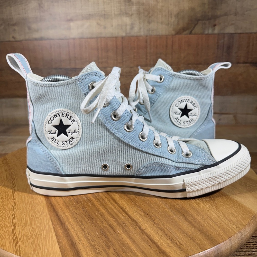 Converse Shoes Women 8.5 Men 6.5 Light Blue Sneaker Chuck Taylor Canvas High Top